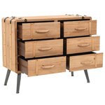 vidaXL Armoire à tiroirs bois de sapin massif 91x35x73 cm