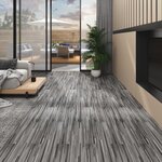 vidaXL Planches de plancher PVC Non auto-adhésif 5 26 m²2 mm Gris rayé