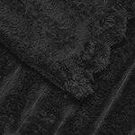 vidaXL Jeté Noir 150 x 130 cm Toison