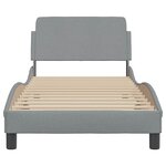 vidaXL Cadre de lit Dover gris clair 90x190 cm tissu