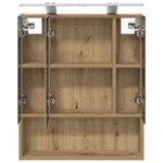 vidaXL Armoire Miroir de Salle de Bain Chêne artisan 60 x 14.5 x 70 cm
