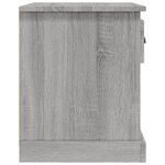 vidaXL Table de chevet sonoma gris 39x39x47 5 cm bois d'ingénierie