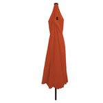 Parasol de jardin vidaXL avec lumières LED ø395x245 cm Terracotta