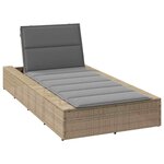 vidaXL Transat avec coussin flottant beige résine tressée
