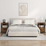 vidaXL Cabinet de chevet Chêne fumé 40 x 31 x 60 cm Bois d'ingénierie