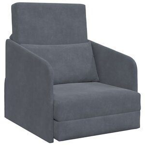 vidaXL Canapé-Lit Gris foncé 65 x 80 x 83 cm Velours
