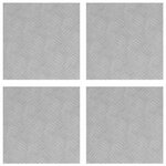 vidaXL Plaques à damier 4 Pièces Argent 40 x 40 cm Aluminium