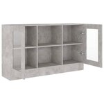 vidaXL Armoire à vitrine Gris béton 120x30 5x70 cm Bois d’ingénierie