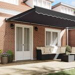 vidaXL Auvent Rétractable Anthracite 500 × 300 cm Polyester et métal