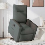 vidaXL Fauteuil inclinable électrique gris foncé tissu