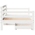 vidaXL Lit de jour avec tiroirs sans matelas 80x200 cm bois massif