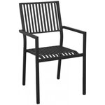 Fauteuils d'extérieur empilables en aluminium cayo (lot de 2)
