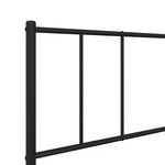 vidaXL Cadre de lit métal sans matelas avec pied de lit noir 75x190 cm