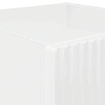 vidaXL Meuble TV mural Montage mural Blanc Brillant 30 x 31 x 80 cm