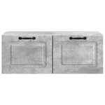 vidaXL Meuble TV mural Gris béton 78 5 x 41 x 30 cm Bois d'ingénierie