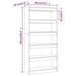 vidaXL Bibliothèque/Séparateur de pièce Blanc bois d'ingénierie