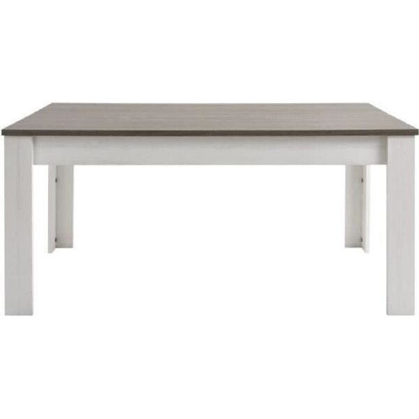 DEMEYERE Table a manger extensible 8 a 10 personnes style contemporain décor pin et décor chene - L 230 x l 90 cm - MARQUIS