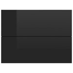 Vidaxl table de chevet noir brillant 40 x 30 x 30 cm aggloméré