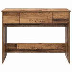 vidaXL Table de cosmétiques avec tiroir Bois ancien 100 x 45 x 76 cm