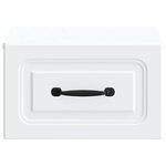 vidaXL Cabinet de chevet mural avec tiroir Blanc 34 5 x 33 x 20 cm