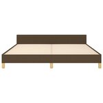 vidaXL Cadre de lit avec tête de lit marron foncé 180x200 cm Tissu