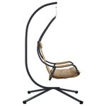 vidaXL Chaise suspendue Taupe 94 x 107 x 196.5 cm Acier