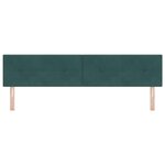 vidaXL Tête de lit Montage mural Vert foncé 200 cm Velours