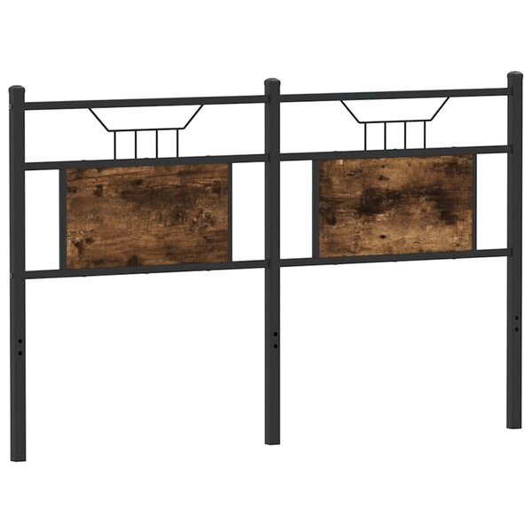 vidaXL Tête de lit de remplacement chêne fumé 137 cm bois d'ingénierie et acier