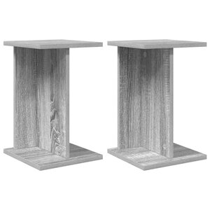 vidaXL Support de Plante 2 Pièces Gris Sonoma 25 x 25 5 x 40 5 cm