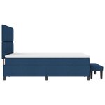 vidaXL Lit à ressorts avec matelas et banc bleu 140x200 cm tissu
