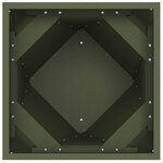 vidaXL Jardinière Vert olive 30 x 30 x 75 cm Acier