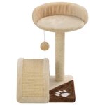 vidaXL Arbre à chat avec griffoir en sisal 40 cm Beige et Marron