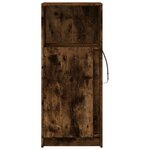 vidaXL Buffet avec LED chêne fumé 42 5x34x100 cm bois d'ingénierie