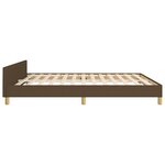 vidaXL Cadre de lit avec tête de lit marron foncé 180x200 cm Tissu