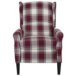 vidaXL Fauteuil de massage inclinable Rouge Tissu