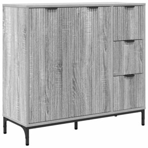 vidaXL Buffet Sonoma gris 89 5 x 33 x 82 cm Bois d'ingénierie