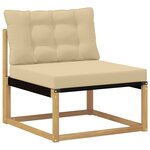 vidaXL Ensemble de canapés d'extérieur 3 pc Blanc et Beige