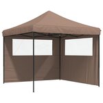 vidaXL Tente de fête 292 x 292 x 315 cm Marron Tissu Oxford