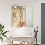 vidaXL Porte-manteau mural avec miroir Chêne Sonoma 100 x 10 x 100 cm