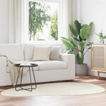 vidaXL Tapis HUARTE Crème 140 x 200 cm Polyester