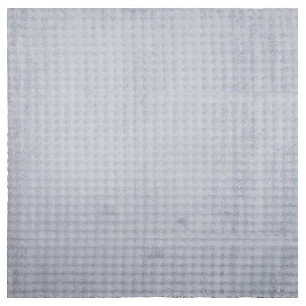 vidaXL Tapis de surface Carré HUARTE Gris 120 x 120 cm Polyester