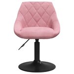 vidaXL Chaises pivotantes à manger lot de 2 Rose Velours