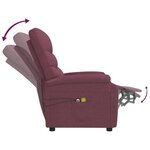 vidaXL Fauteuil électrique de massage Violet Tissu