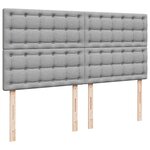 VidaXL Cadre de lit ottoman et matelas gris clair 160x200cm tissu