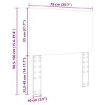 vidaXL Tête de lit Chêne noir 75 cm Bois d'ingénierie