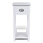 Vidaxl table de chevet avec 1 tiroir blanc