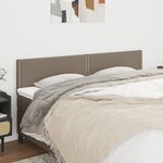 vidaXL Têtes de lit 2 Pièces Taupe 80x5x78/88 cm Tissu