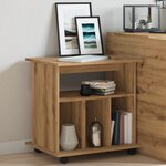 vidaXL Armoire roulante chêne artisanal 60x45x60 cm bois d'ingénierie