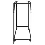 vidaXL Table console avec dessus en verre transparent 98x35x81cm acier