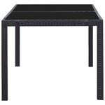 vidaXL Ensemble à manger d'extérieur 7 Pièces Résine tressée Noir
